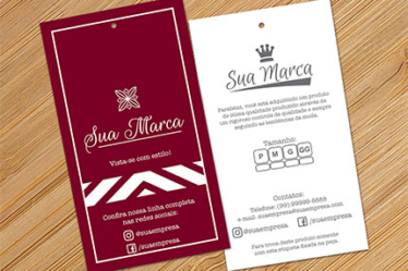 Etiqueta TAG para roupas