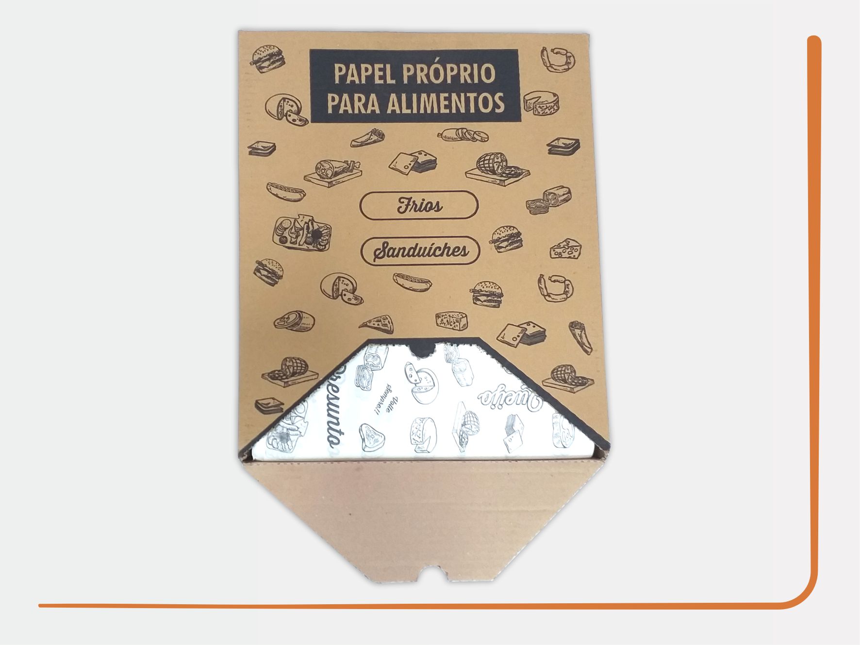 Papel Acoplado para Lanches e Hambúrguer - Imagem 1