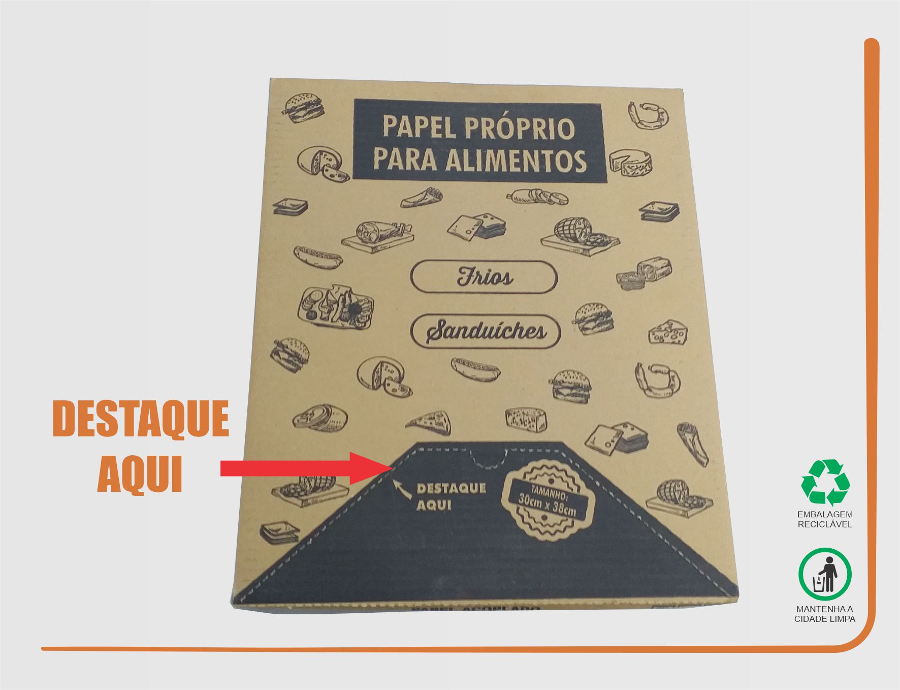 Papel Acoplado para Lanches e Hambúrguer - Imagem 2