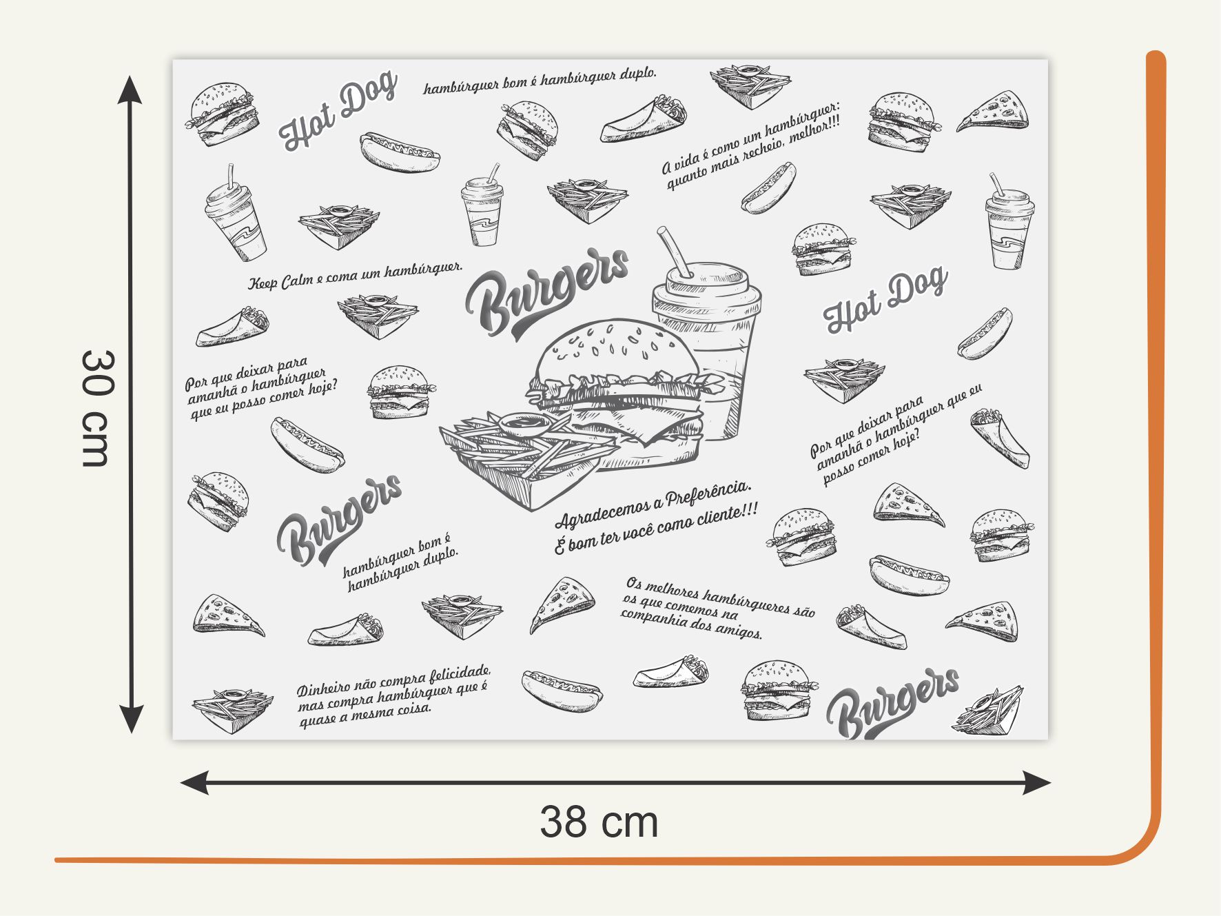 Papel Acoplado para Lanches e Hambúrguer - Imagem 3